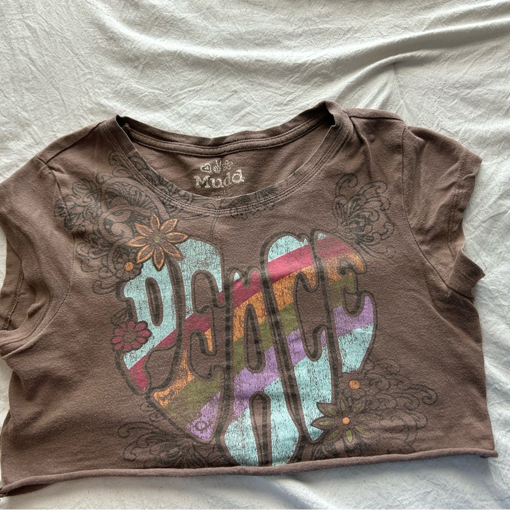 Mudd Brown Peace Graphic Tee
